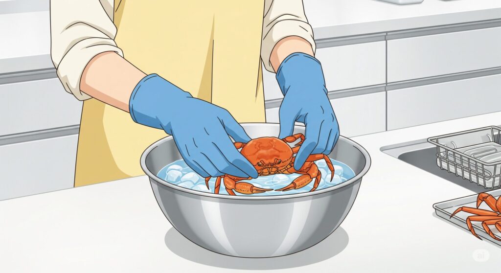 活カニが届いたらすぐに確認！下処理と保存方法