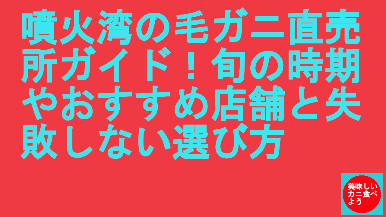 噴火湾の毛ガニ直売所
