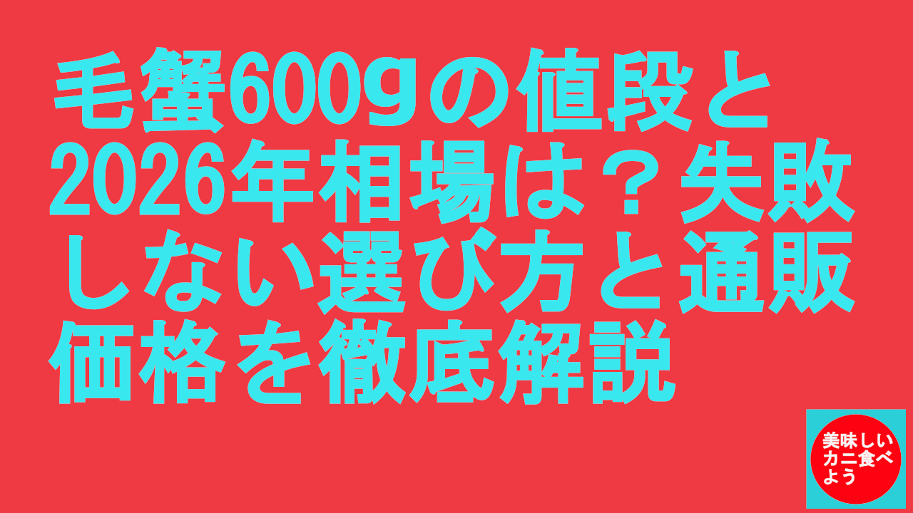 毛蟹600gの値段と2026